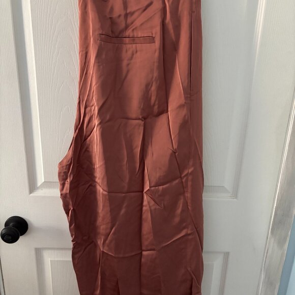 Vince Mauve Satin Cropped Pants - Picture 3 of 3